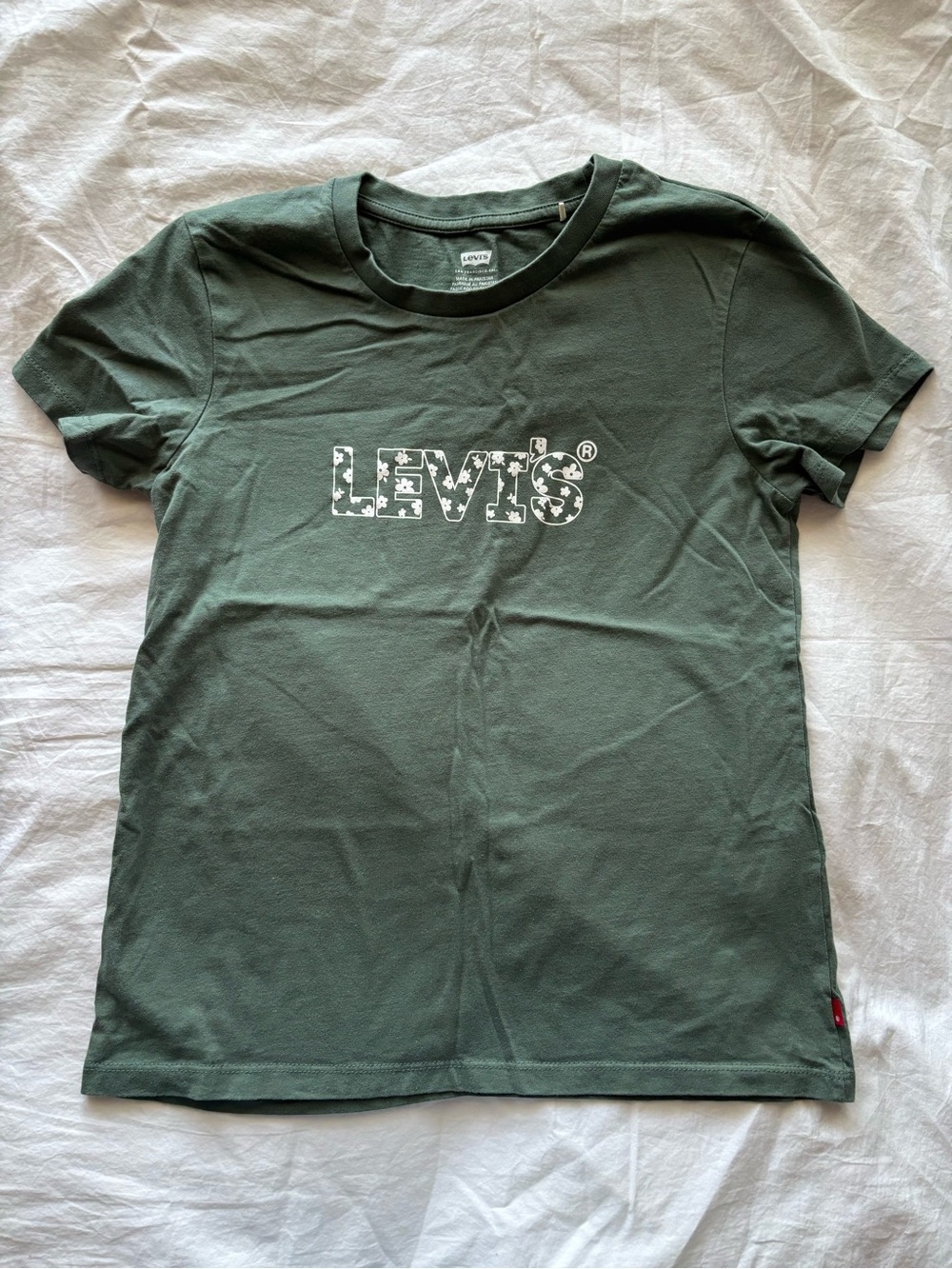 Levi's Dark Green Floral Logo Tee